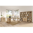 Martin Furniture Wood Open Bookcase Office Storage Shelving in Light Brown