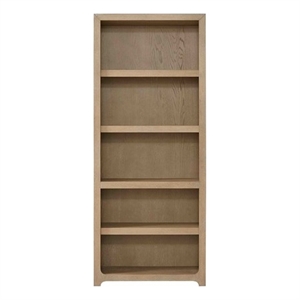 Martin Furniture Wood Open Bookcase Office Storage Shelving in Light Brown