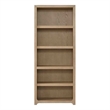 Martin Furniture Wood Open Bookcase Office Storage Shelving in Light Brown