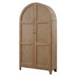Coastal Arch shaped Bar Cabinet Dining Cabinet Fully Assembled Brown Wood