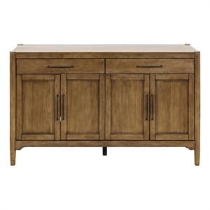 Modern Wood Sideboard Dining StorageTV Stand Fully Assembled Brown