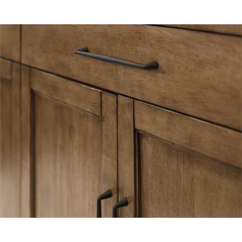 Modern Wood Sideboard Dining StorageTV Stand Fully Assembled Brown