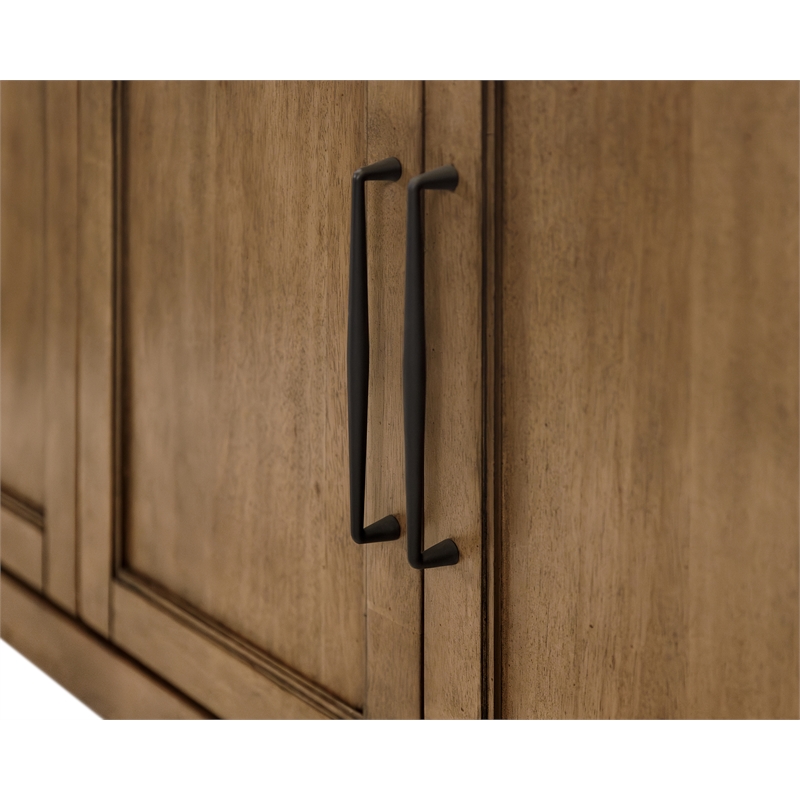 Modern Wood Sideboard Dining StorageTV Stand Fully Assembled Brown