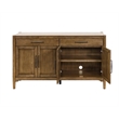 Modern Wood Sideboard Dining StorageTV Stand Fully Assembled Brown