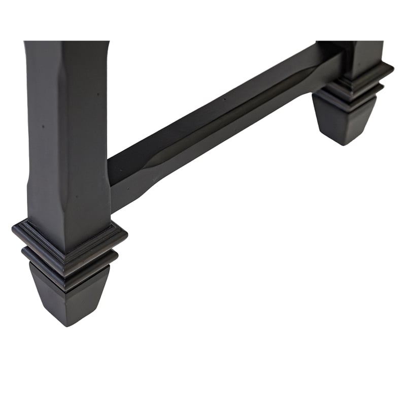 Traditional Wood Dining Table Bench Kitchen seat Fully Assembled Black