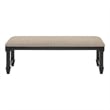 Traditional Wood Dining Table Bench Kitchen seat Fully Assembled Black