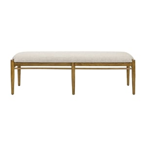 Modern Wood Dining Table Bench Kitchen seat Fully Assembled Brown