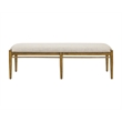 Modern Wood Dining Table Bench Kitchen seat Fully Assembled Brown