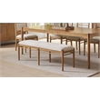 Modern Wood Dining Table Bench Kitchen seat Fully Assembled Brown