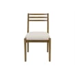 Two Wood Modern Slat Back Chairs Dining Seats Kitchen Table Seating Brown