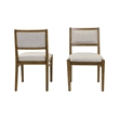 Modern Wood Rectangular Kitchen Dining Table with Eight Chairs Brown