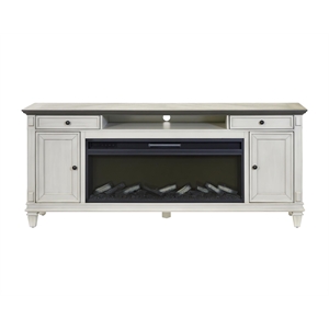 Martin Furniture Hartford 67&quot Fireplace Console Entertainment in White