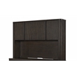 Contemporary Executive Hutch With Wood Doors Fully Assembled Brown