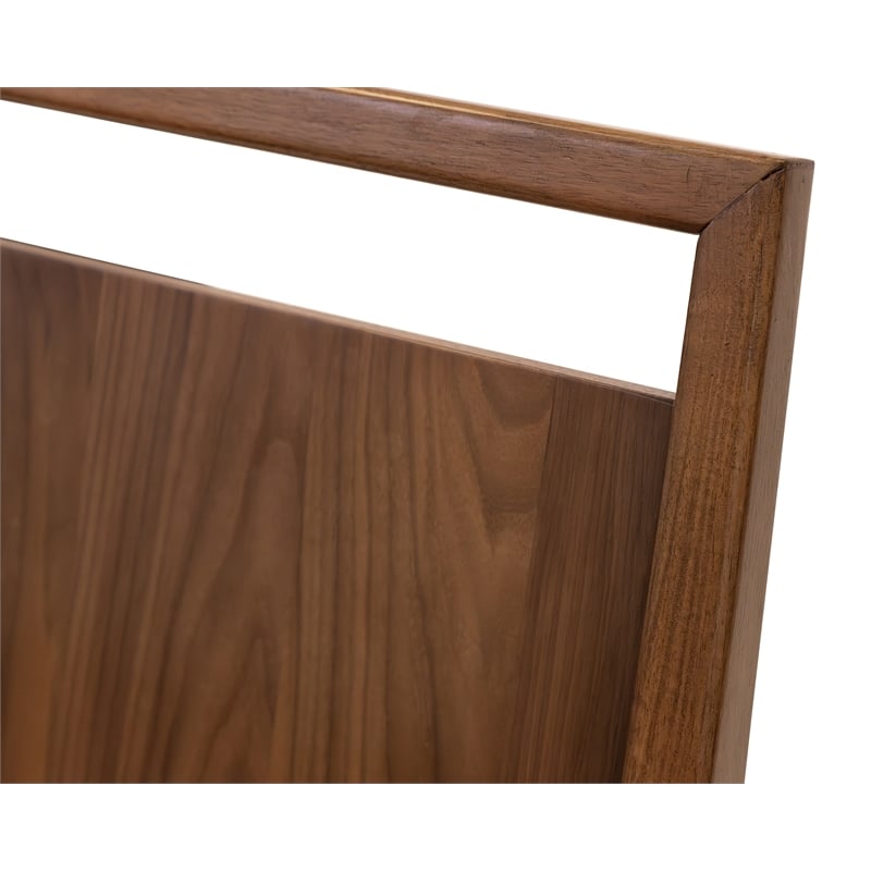 Two Wood Mid-Century Modern Kitchen Table Chairs Dining Seats Brown
