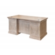 Traditional Wood Double Pedestal Desk Fully Assembled Brown