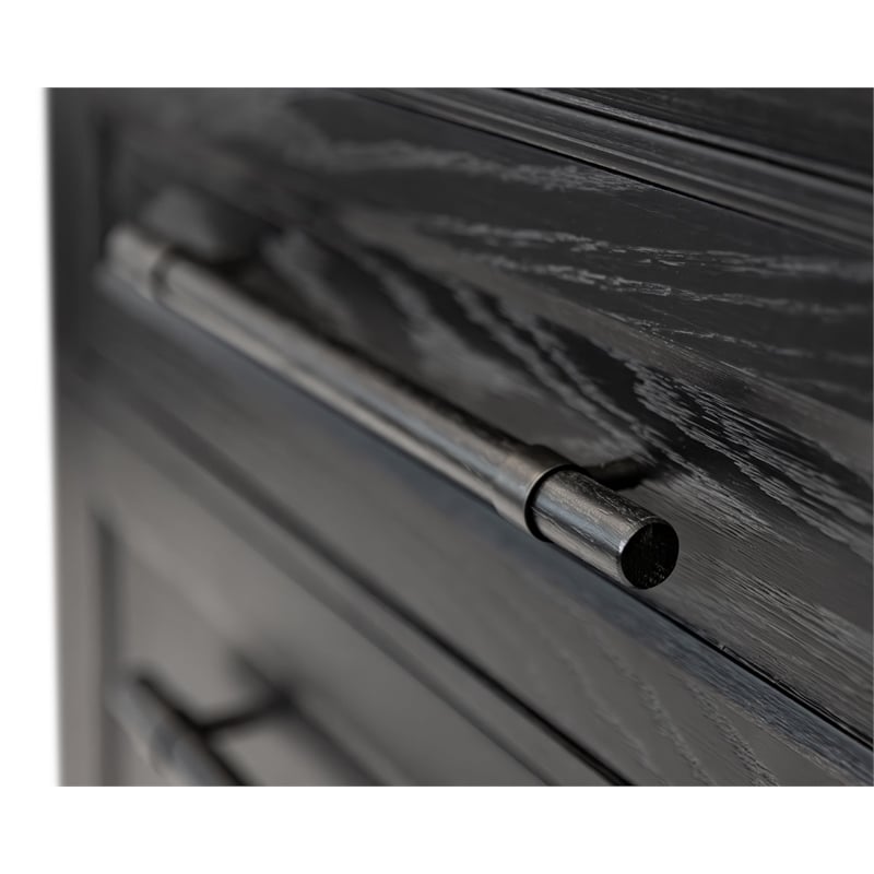 Traditional Wood Lateral File Office Storage Drawer Fully Assembled Black