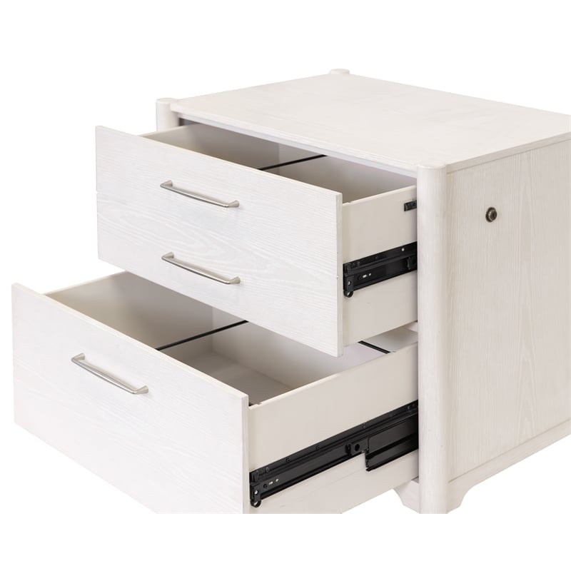 Modern Wood Lateral File Office Storage File Fully Assembled White