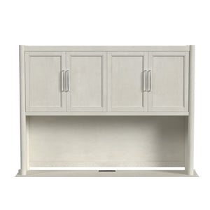 Modern Wood Hutch With Doors Storage Cabinet Fully Assembled White Finish