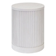 Modern Wood Living Room Entertainment Tulane Round Chair Side Table - White