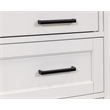 Modern Wood Drop-Lid Secretary Desk Fully Assembled White Finish