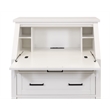 Modern Wood Drop-Lid Secretary Desk Fully Assembled White Finish