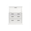 Modern Wood Drop-Lid Secretary Desk Fully Assembled White Finish