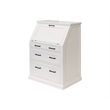 Modern Wood Drop-Lid Secretary Desk Fully Assembled White Finish