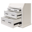 Modern Wood Drop-Lid Secretary Desk Fully Assembled White Finish