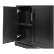 Modern Wood Lower Doors Bookcase Office Bookcase Fully Assembled Black