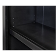 Modern Wood Lower Doors Bookcase Office Bookcase Fully Assembled Black