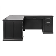 Modern Wood L-Desk & Return Writing Table & Return Office Desk & Return Black
