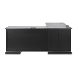 Modern Wood L-Desk & Return Writing Table & Return Office Desk & Return Black