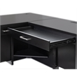 Modern Wood L-Desk & Return Writing Table & Return Office Desk & Return Black