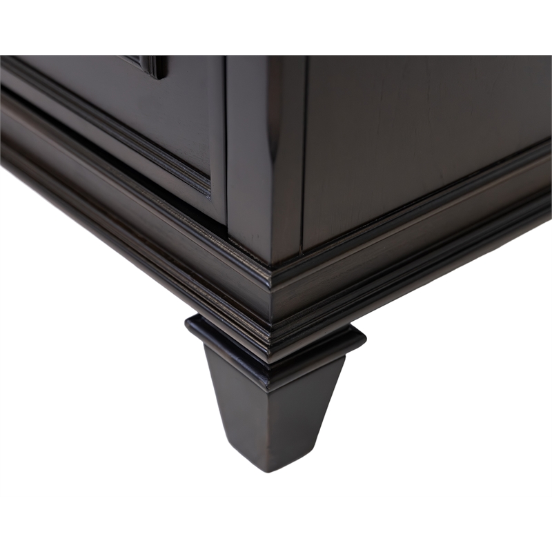 Hartford Wood Drop-Lid Secretary Desk Fully Assembled Black
