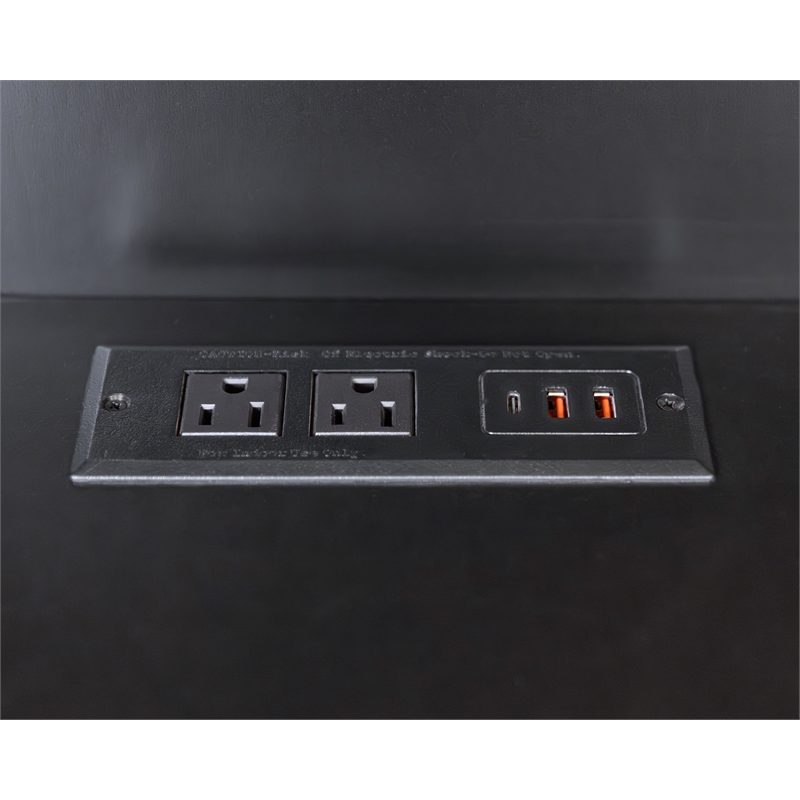 Hartford Wood Drop-Lid Secretary Desk Fully Assembled Black