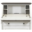 Martin Furniture Hartford Wood Drop-Lid Secretary Desk in White