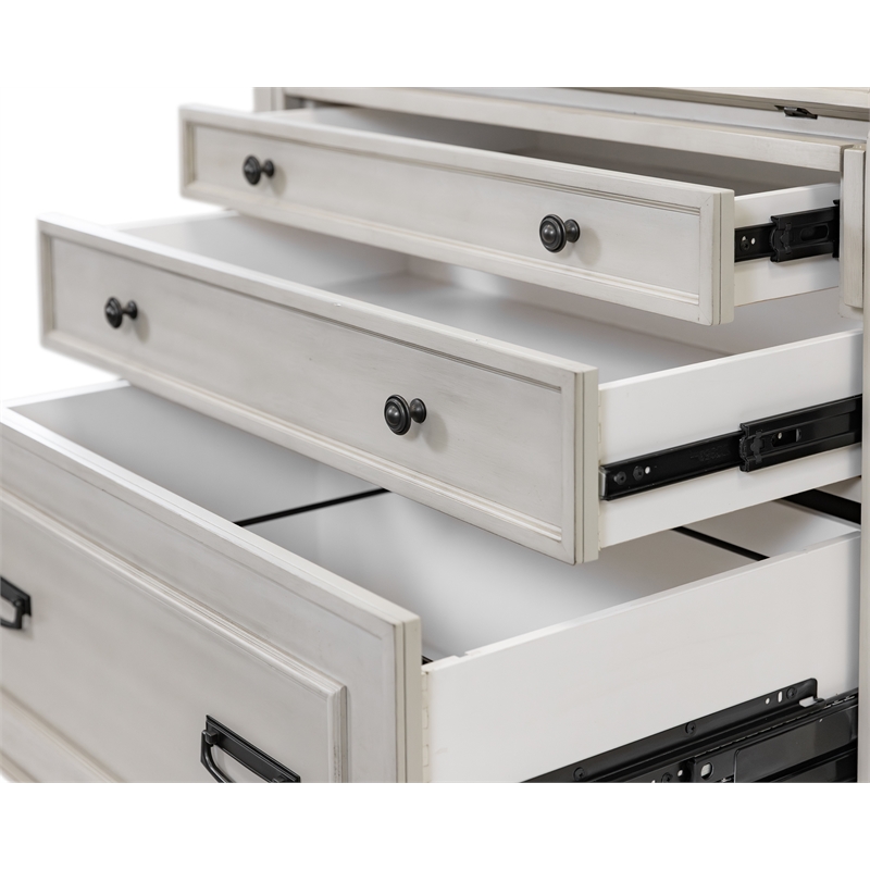 Hartford Wood Drop-Lid Secretary Desk Fully Assembled White Finish
