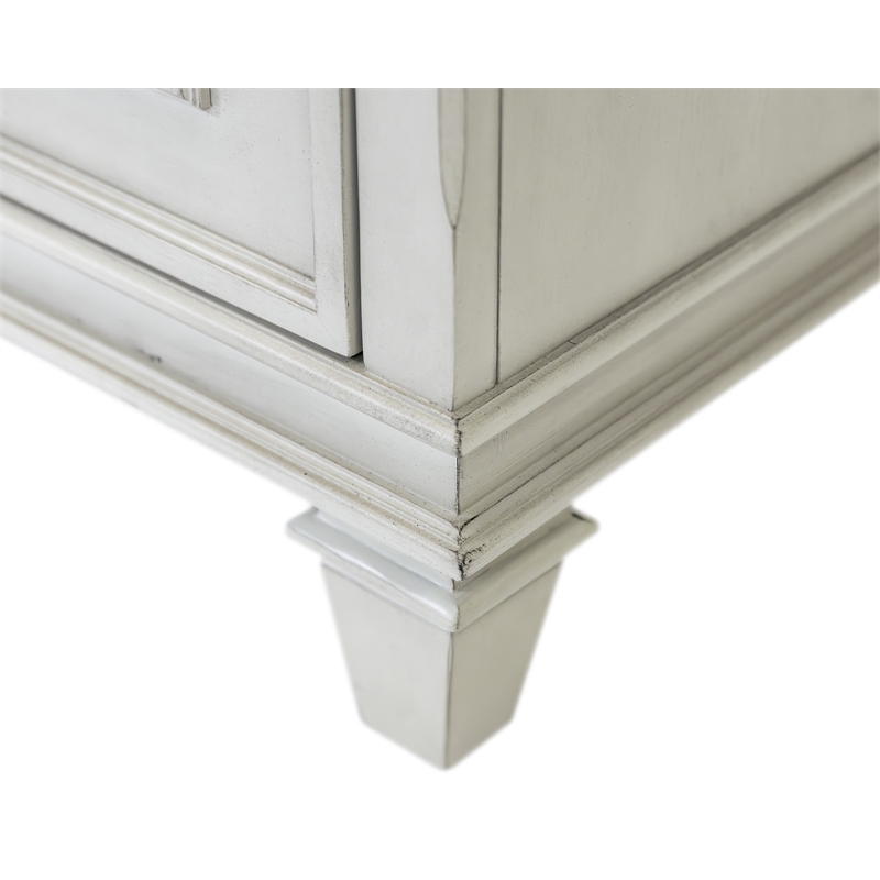 Hartford Wood Drop-Lid Secretary Desk Fully Assembled White Finish