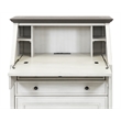 Hartford Wood Drop-Lid Secretary Desk Fully Assembled White Finish