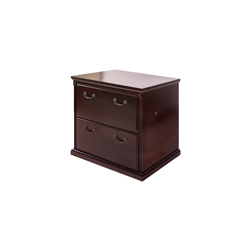 Huntington Two Wood Drawer Lateral File Cabinet Office Storage File Cherry