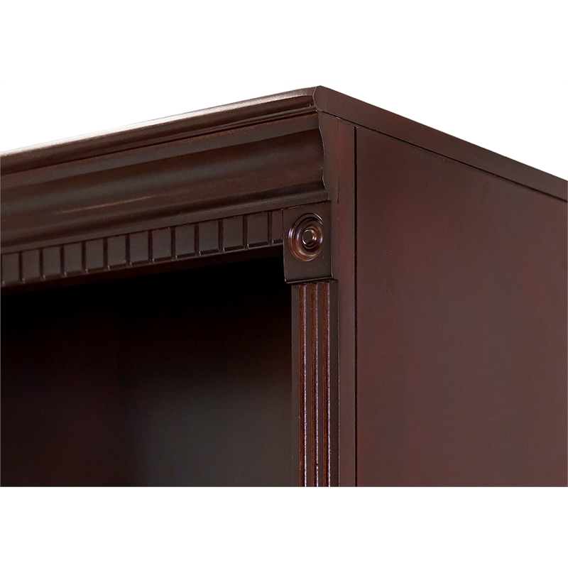 Martin Furniture Huntington Club 6 Shelf Wood Bookcase Cherry
