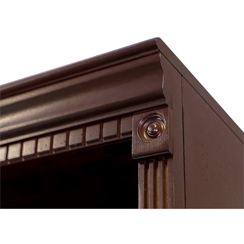 Martin Furniture Huntington Club 6-Shelf Wood Bookcase in Vibrant Cherry