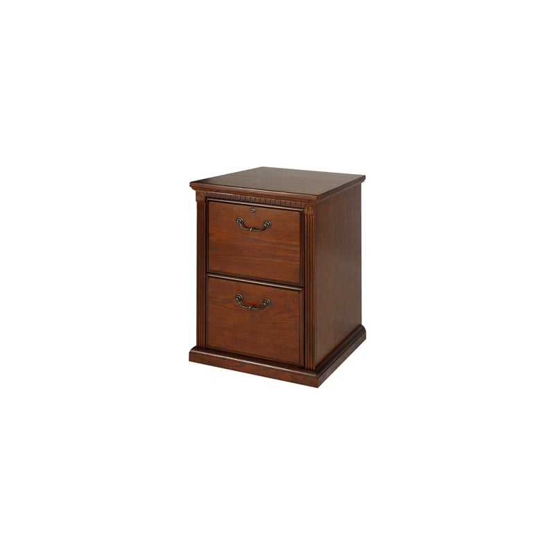 Martin Furniture Huntington Transitional Oxford 2 Drawer Wood File Cabinet - Oak