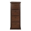 Huntington Oxford Four Wood Drawer File Cabinet Office Storage File Drawer Brown