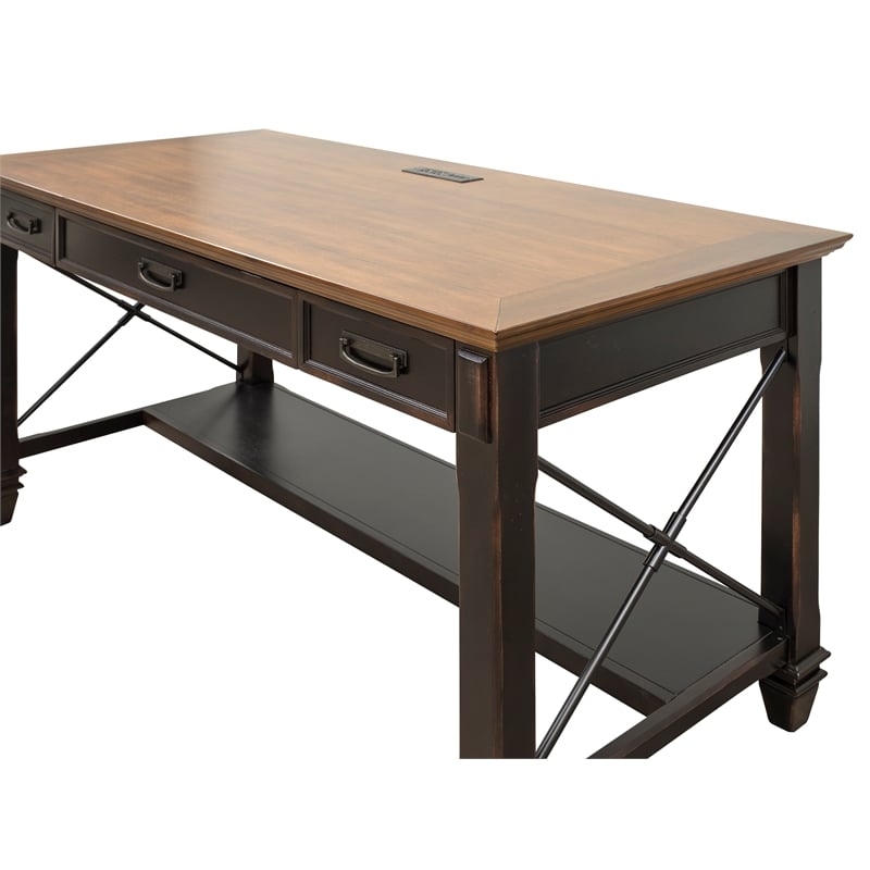 Martin Furniture Hartford Wood Writing Desk Writing Table Office Desk Black