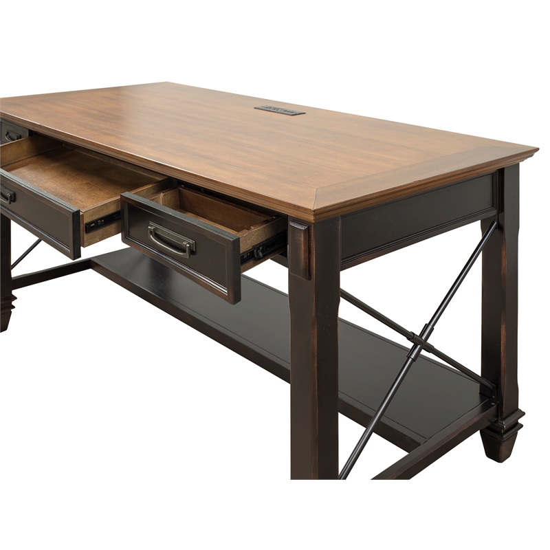 Martin Furniture Hartford Wood Writing Desk Writing Table Office Desk Black