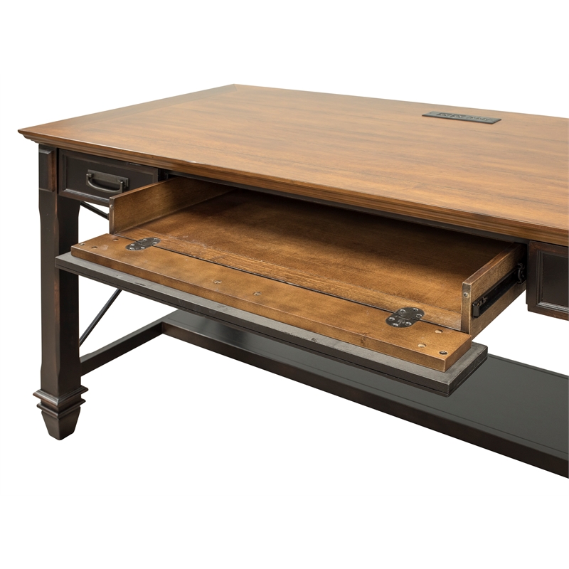 Martin Furniture Hartford Wood Writing Desk Writing Table Office Desk Black