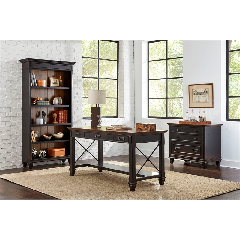 Martin Furniture Hartford Wood Writing Desk Writing Table Office Desk Black