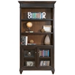 Hartford Wood Bookcase With Doors Storage Cabinet Office Shelves Black