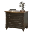 Hartford Wood Lateral File With Locking Legal/Letter File Drawer Black